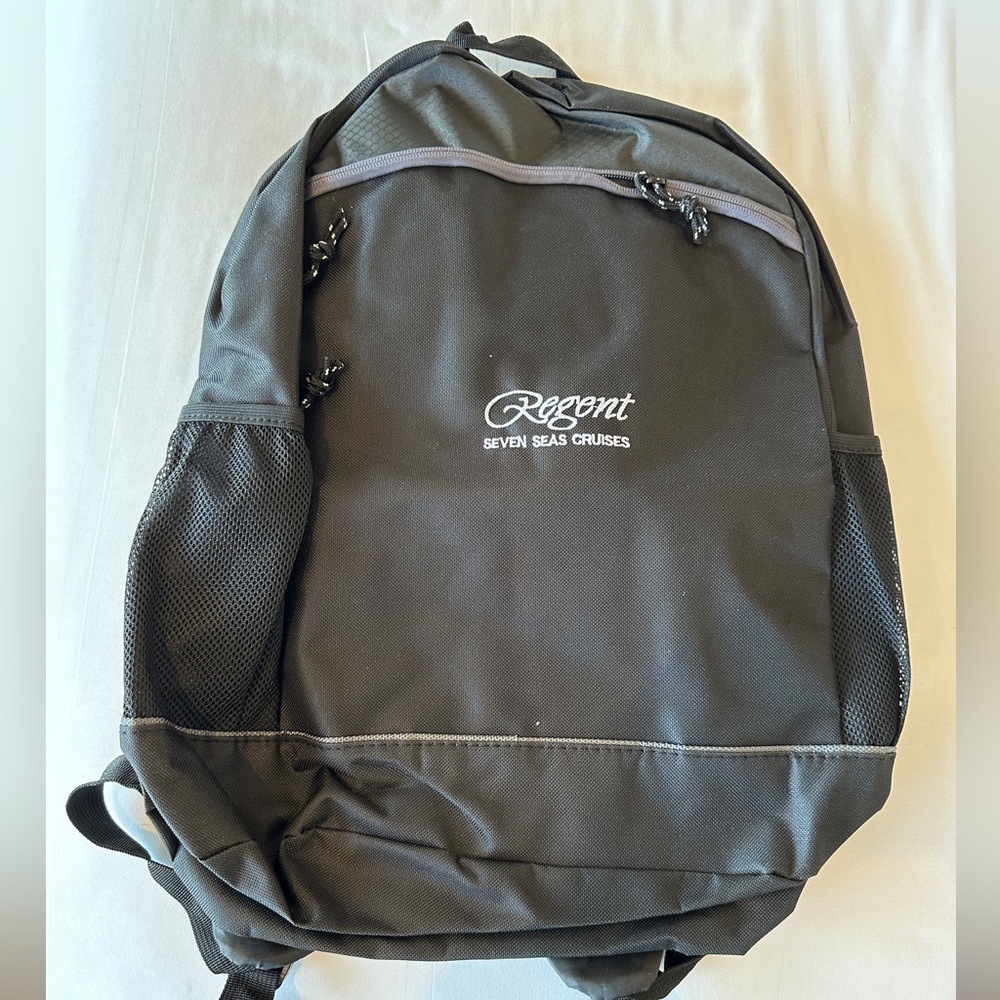 Regent Seven Seas Cruise black backpack BN